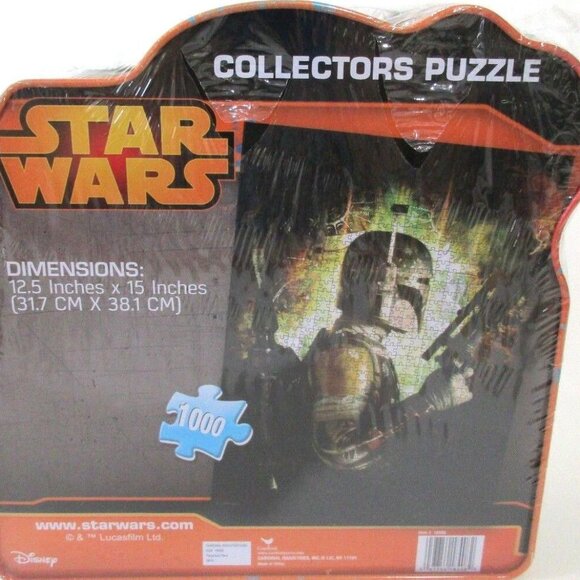 Puzzle  Star Wars Collectors Tin Boba Fett 1000 Piece 12.5" X 15" Disney 18408 - Picture 5 of 6